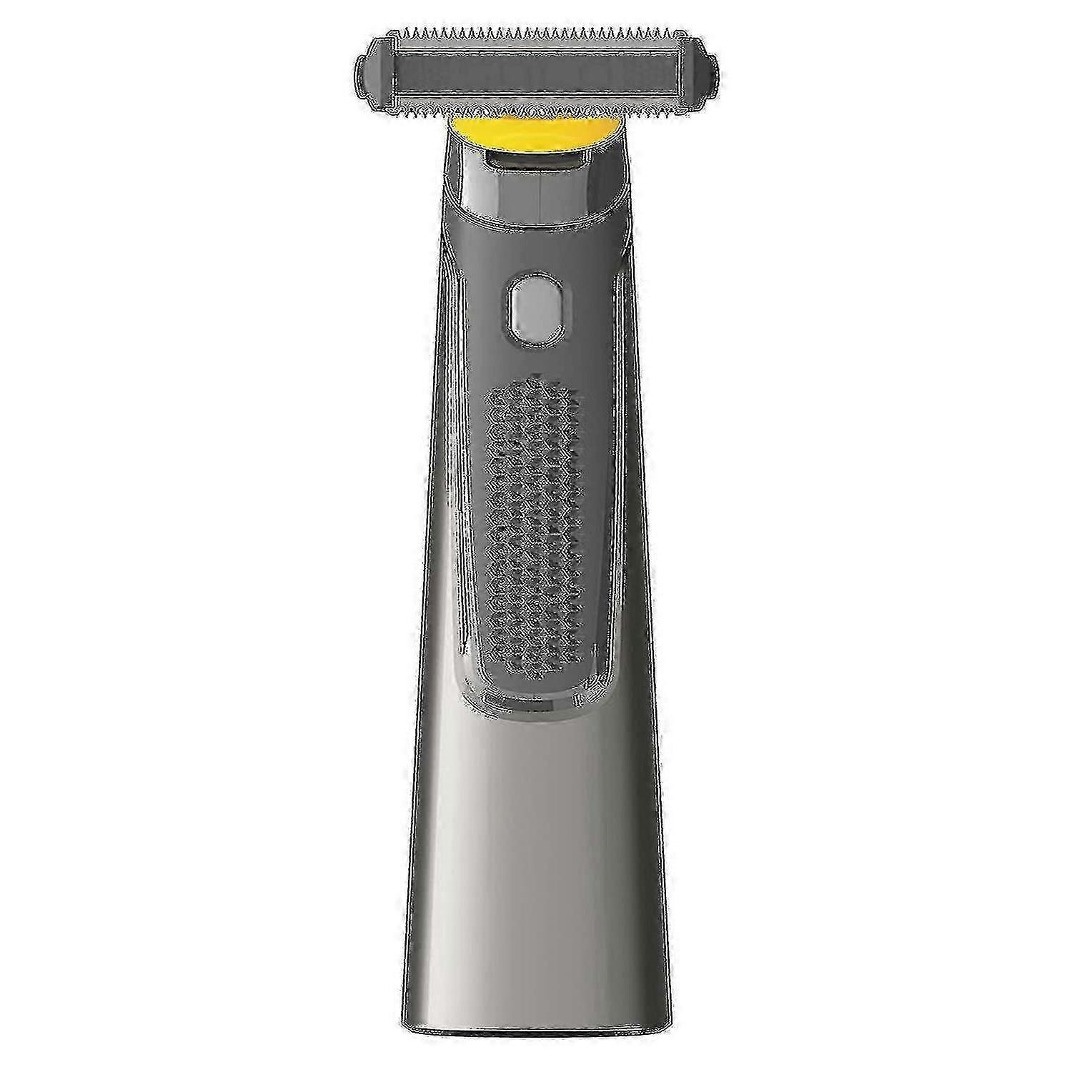 MicroTouch SOLO Titanium Rechargeable Beard & Body Razor - Precision Trimmer, Waterproof, 3 Combs, USB