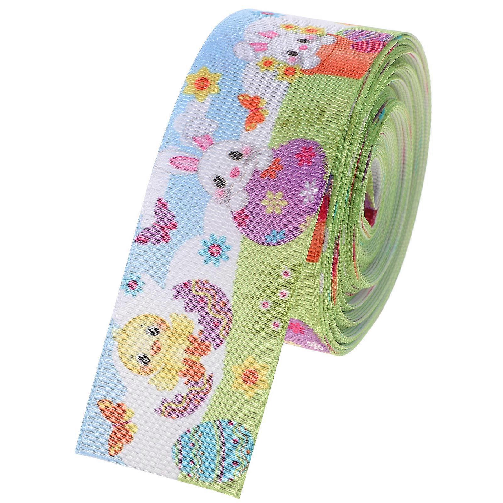 Easter Decorative Ribbon Multi-Functional DIY Ribbon for Gift Wrapping 1 Roll