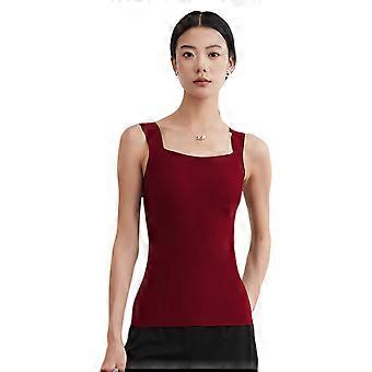 Women's Shapewear Tank Top with Built in Bra Seamless U Neck Compression Top Slimming Body Shaper Camisole  Red XL