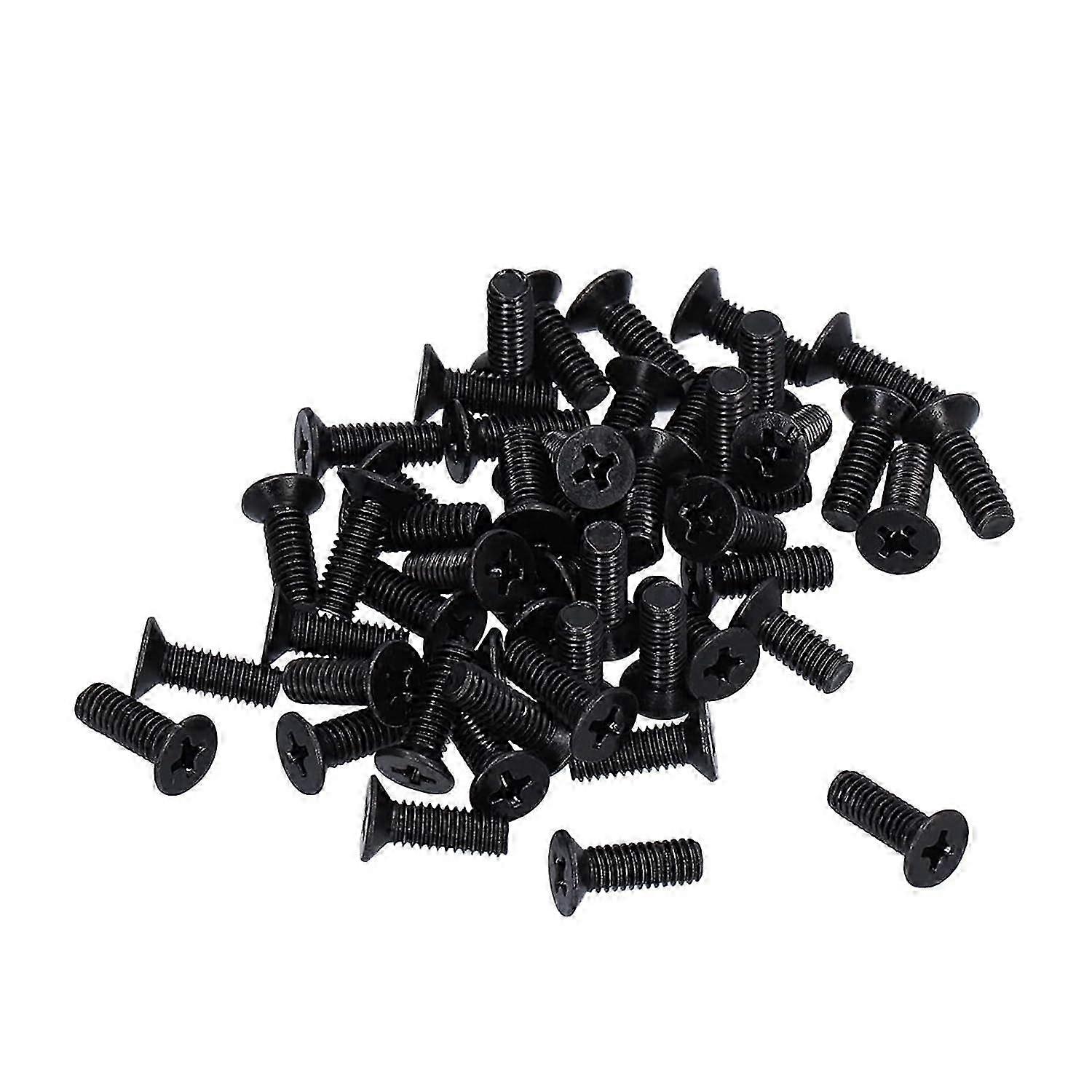 Countersunk Screw, Screws 50 Pcs Standard Version Black Galvanized compatible with Connection (M4*12)