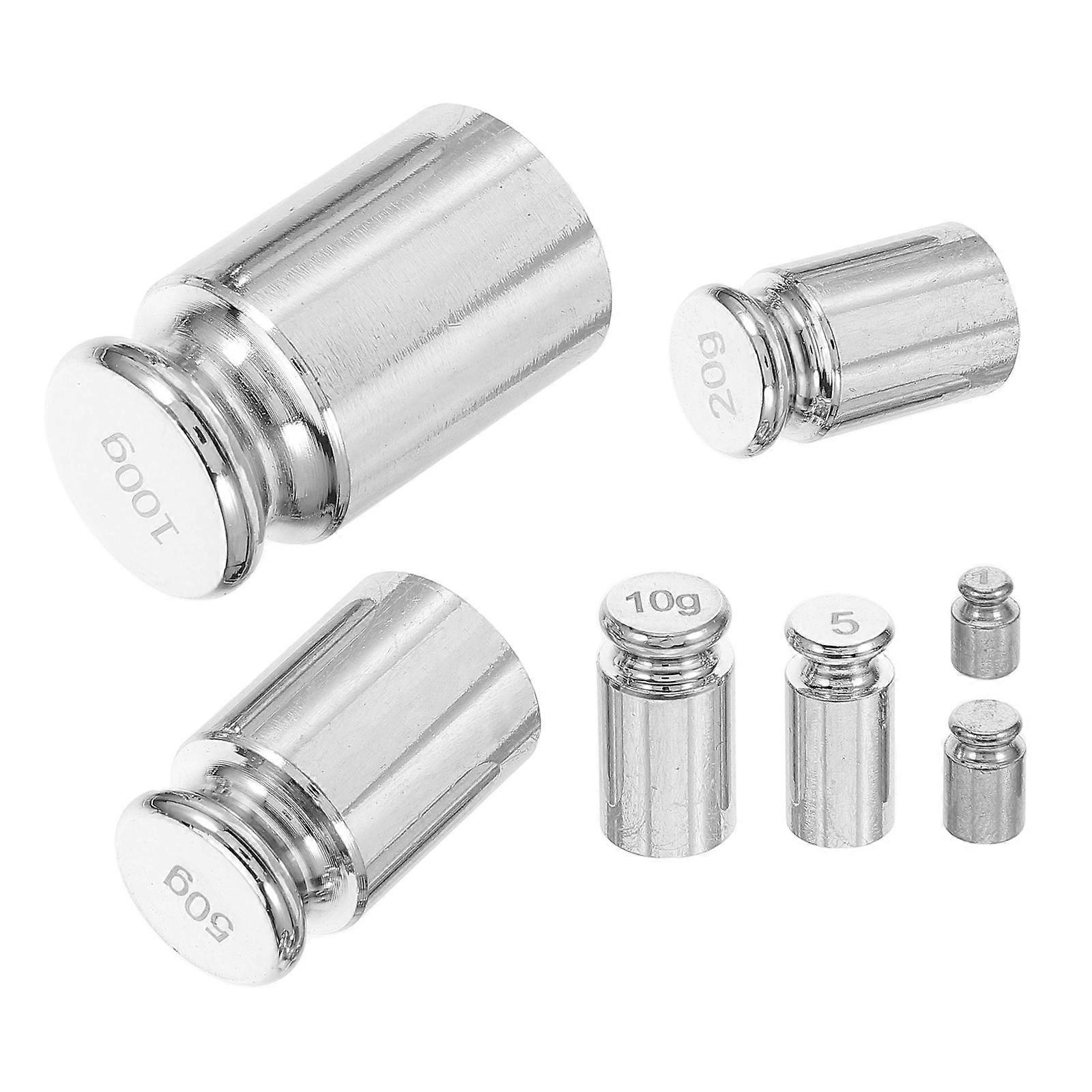Precision Calibration Weights Steel Set for Scale 7Pcs Including Multiple Gram Sizes