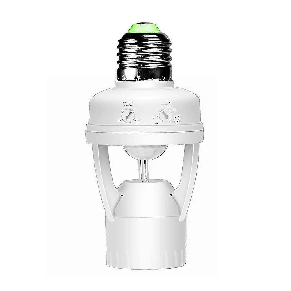Smart Infrared Motion Sensor Light Socket | Adjustable Sensitivity & Duration | Outdoor Indoor Garage Lighting