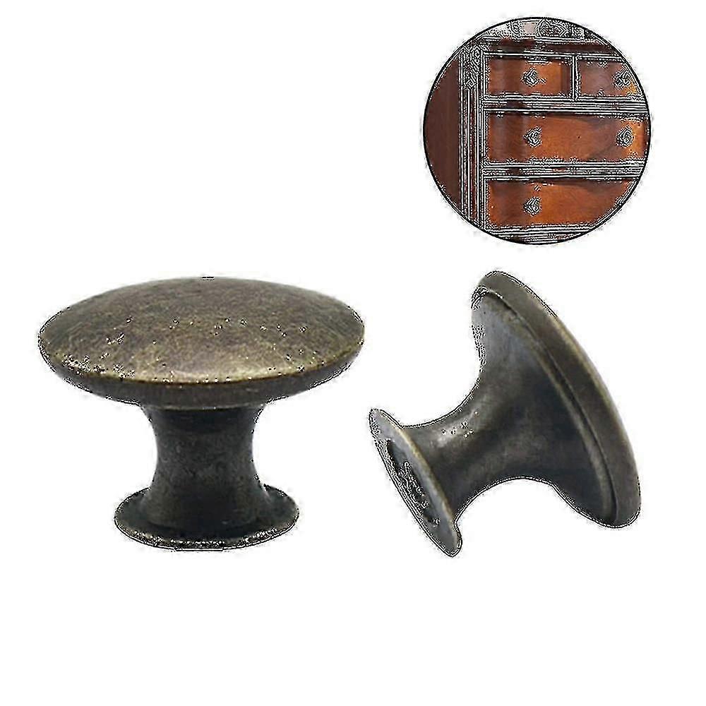 Cabinet Door Knobs, 30mm Vintage Dresser Knobs Set( Green Bronze)(16 Pcs)