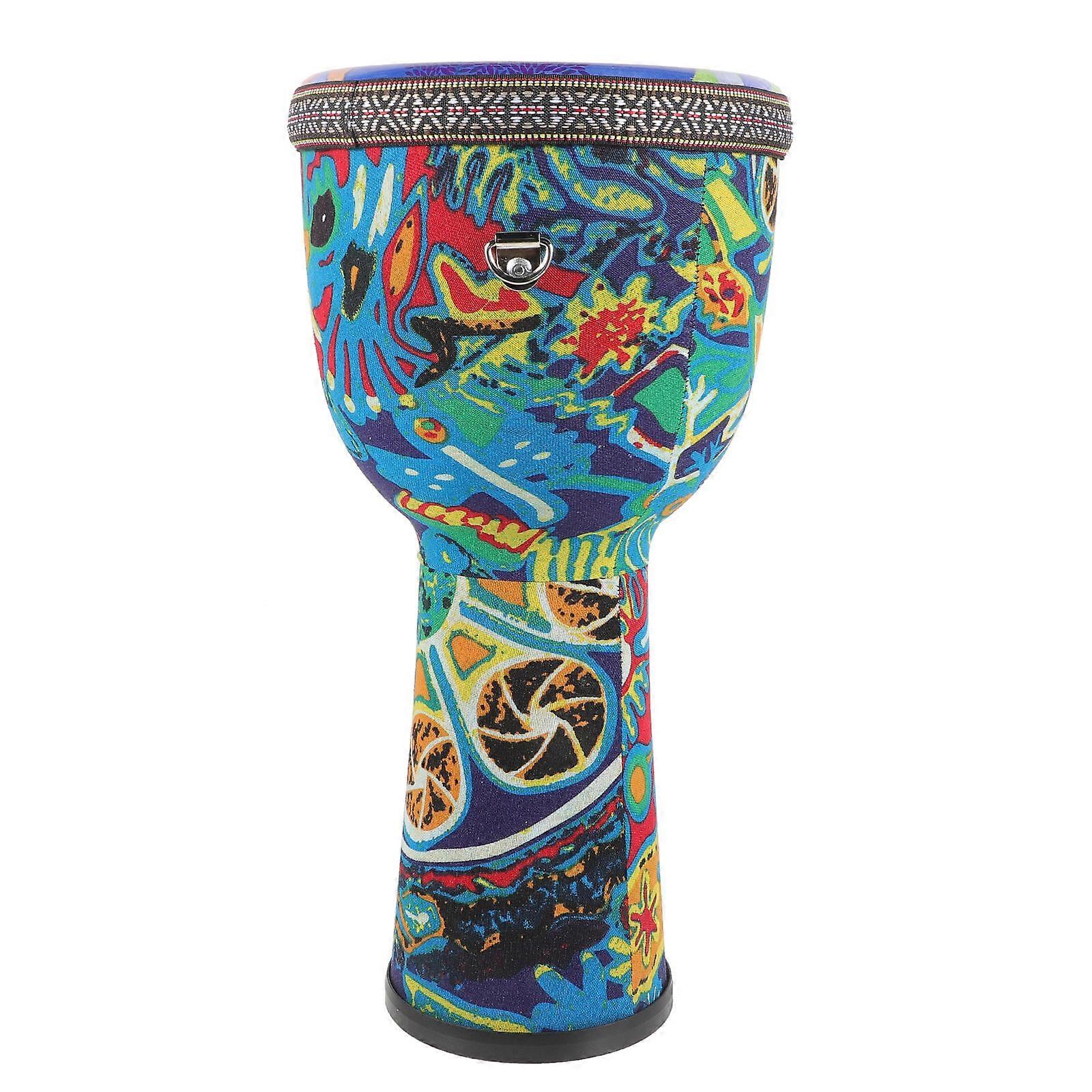 Djembe Drum African Hand Drum for Performance Painted Pattern
