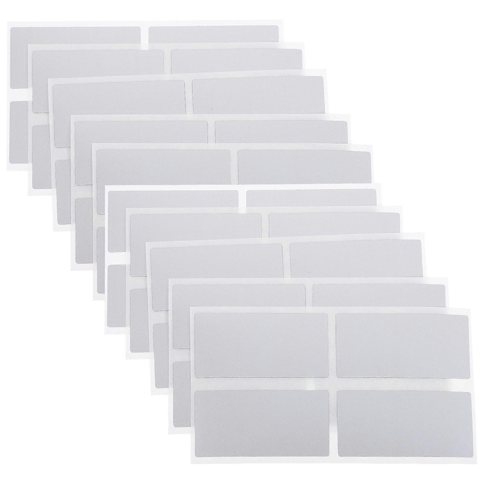 Self Adhesive Scratch Off Stickers Rectangular for Decoration 50Pcs Silver Paper