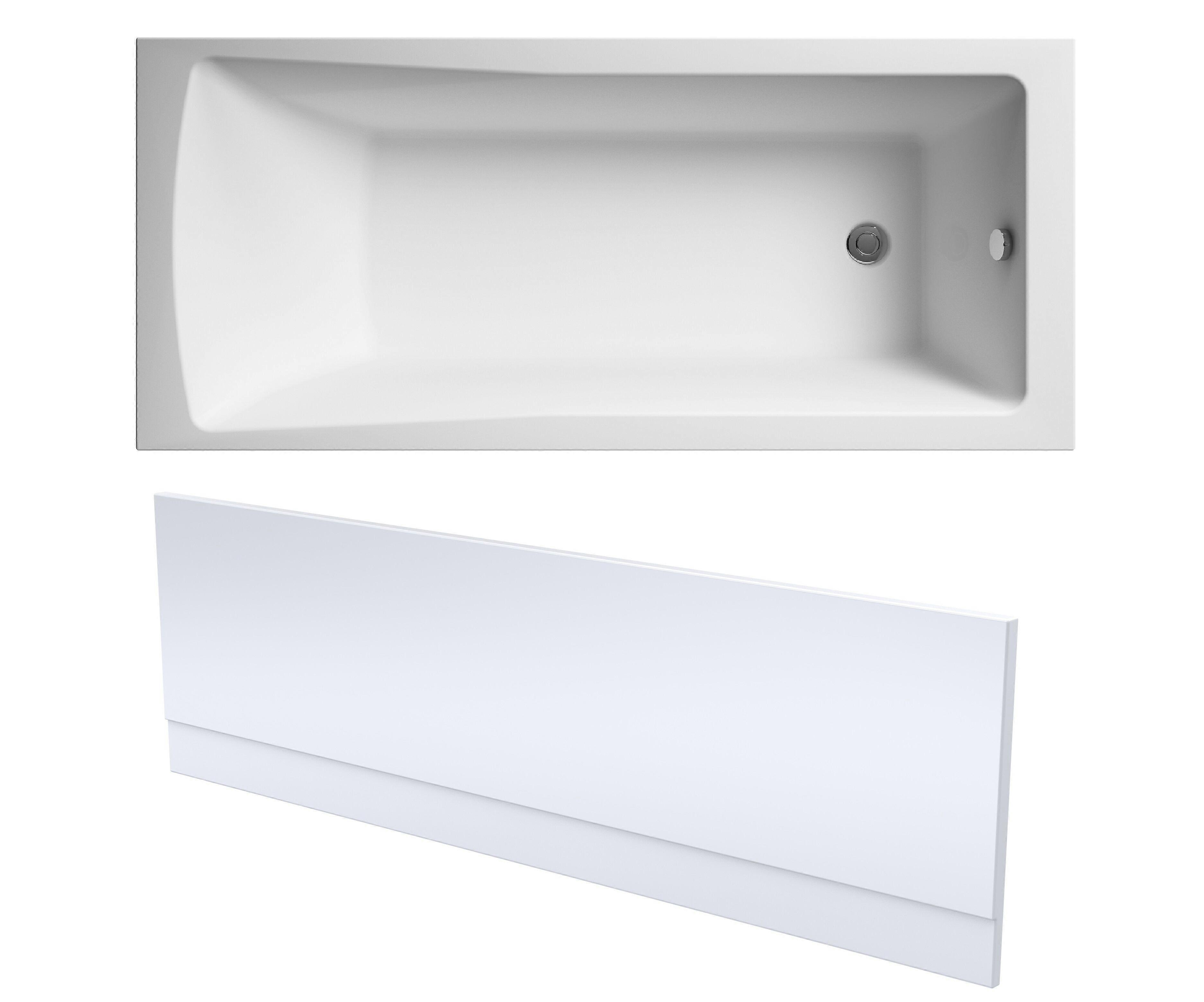 Square Single Ended 1700x700 with Front Bath Panel & Leg Set