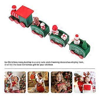 1 stk jul tre lite tog skrivebord ornament barn modell tog leketøy gave
