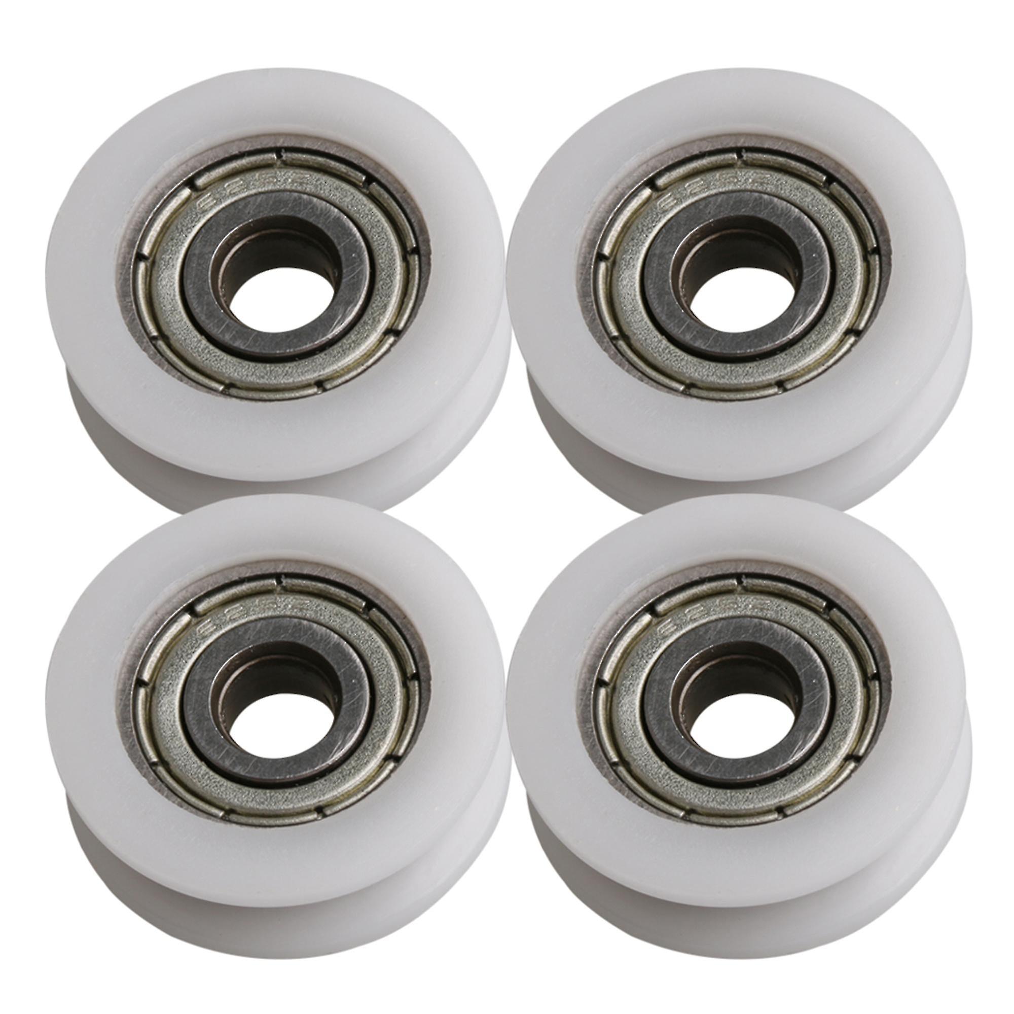 4 Roues De Poulie à Rainure En U 8x40x20mm - Guidage Silencieux Pour Porte, Fenêtre, équipement Mécanique