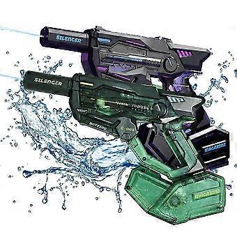 Recoil Electric Water Gun with LED Lights Muzzle Flames Squirt Gun compatible with Outdoor Summer Pool Battle Play, Water Blaster Toy compatible with 