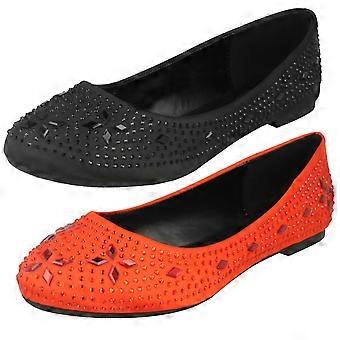 Ladies posto sul piatto Diamante ballerine F80333