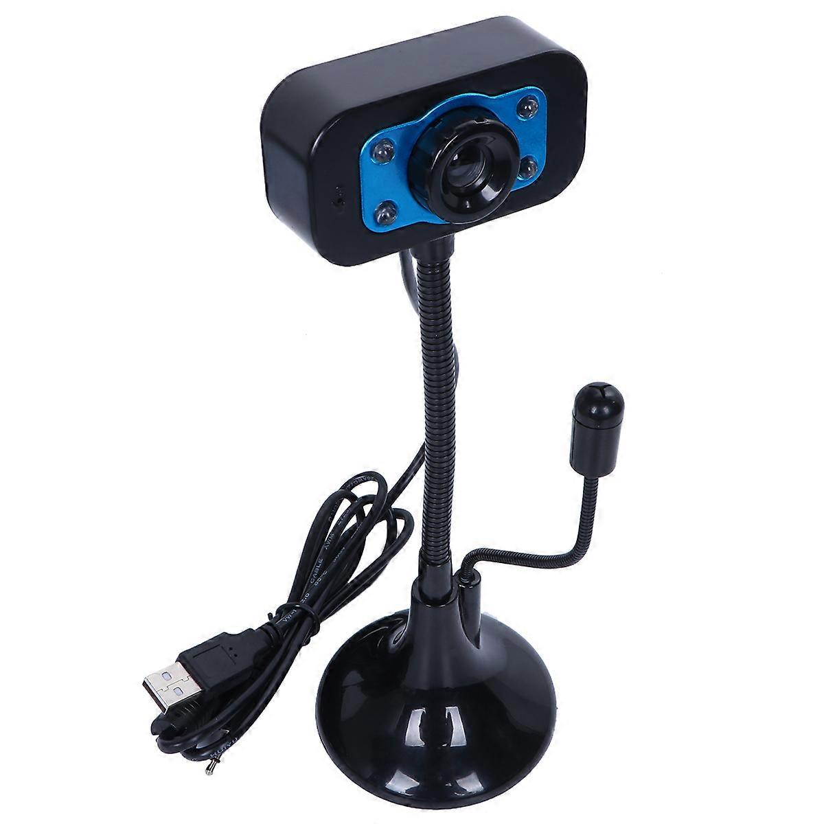 Computer Video Camera Desktop Laptop Camera Live Computer Webcam with Microphone (Black)