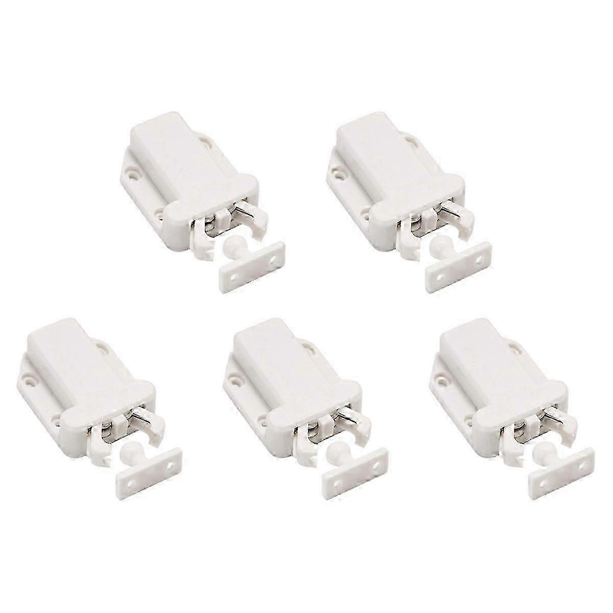 5-Piece Touch Latch Locking Cabinets with Push-Open Function for Cupboards and Wardrobes