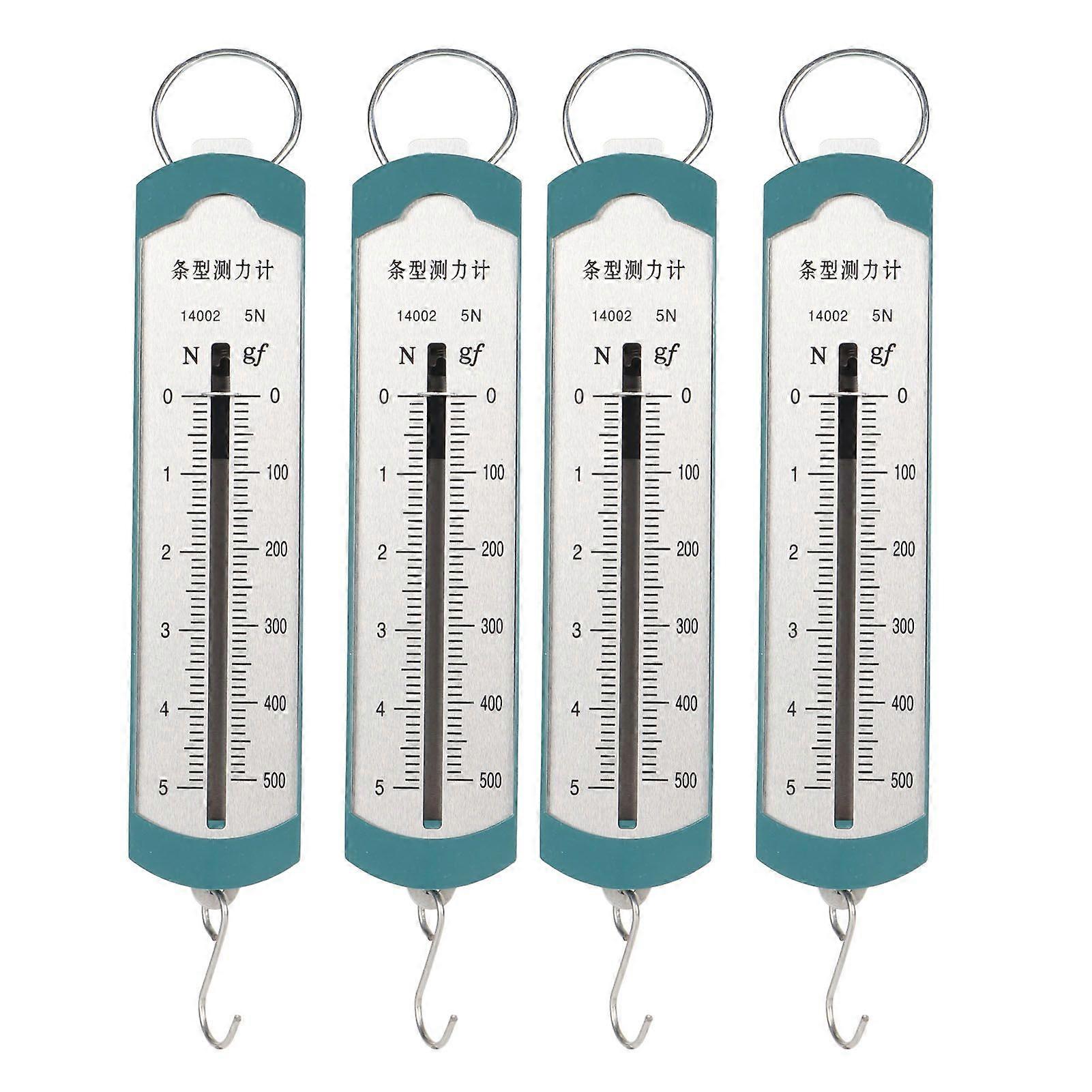 4pcs Spring Dynamometer 5N Accurate Portable Bar Force Meter for Physics Mechanical Experiment
