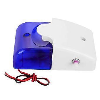 Waterproof Sound and Light Security Siren Alarm, 120dB Adjustable Volume, Blue, for Fishing Use