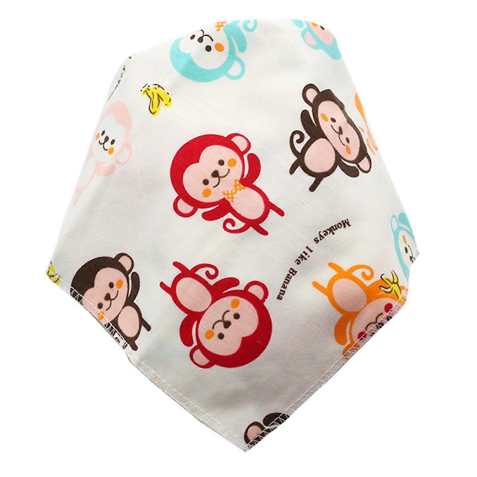 Baby Bib Cotton Triangle Burp Cloth Double Layer Snap Button Pretty Pattern compatible ToddlerMonkey