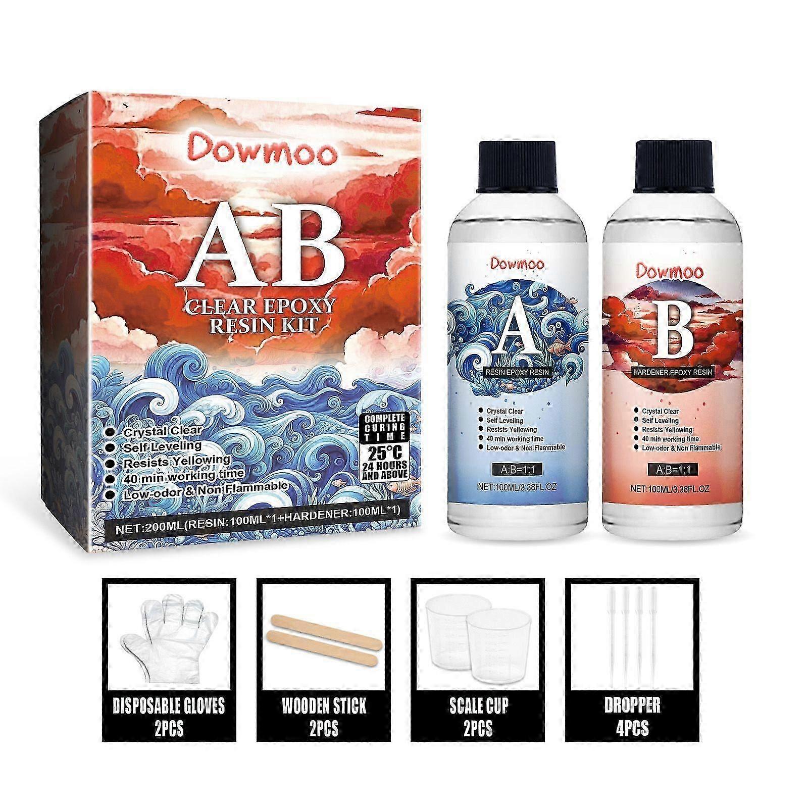 Epoxy Curing Agent,Kit Homemade Creative Hand-Made Crystal Drops High Transparency Diy Kit