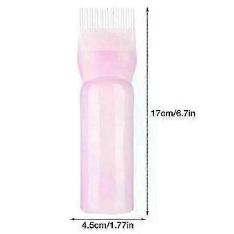3 Farbe Tragbare Haarfärbemittel Farbkamm Flasche Salon Haaröl Haarwurzelkamm Applikator Flasche Friseur Färbezubehör