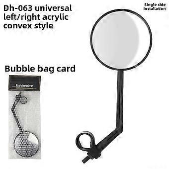 Acrylic Bicycle Rearview Mirror with Convex Wide-Angle Reflector, Handlebar Mount for Mountain Bike Cycling Accessory
