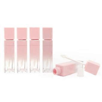 8ml Refillable Lip Gloss Tubes with Brush - Travel-Friendly DIY Containers, Stylish Pink Design