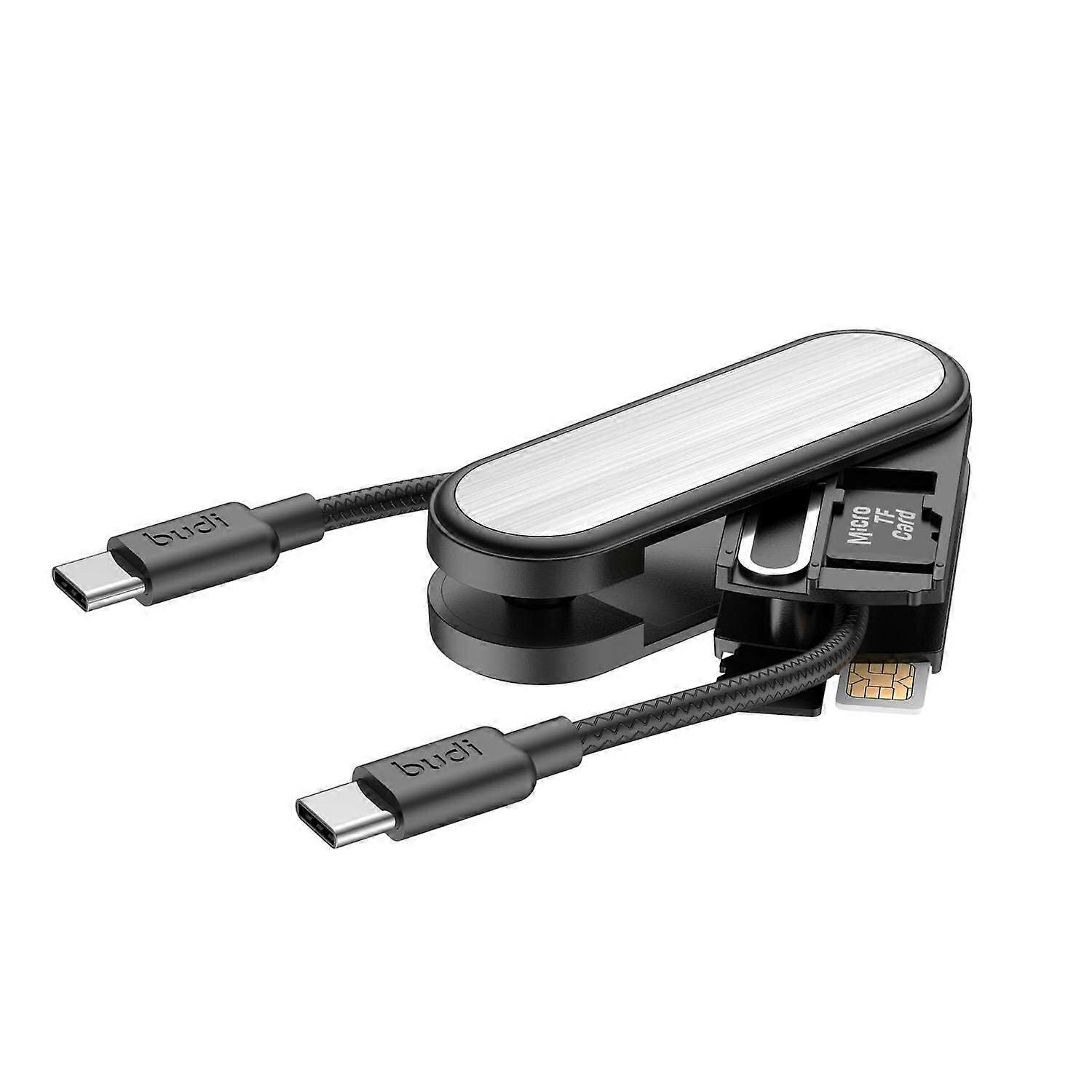 Budi Type-C to Type-C Charge / Sync Cable Portable Keychain 65W