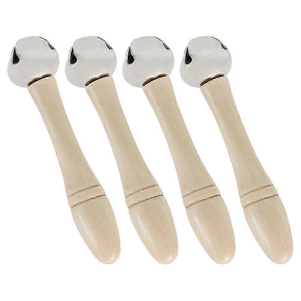 12Pcs Silver Hand Shake Bells Musical Instruments Plaything
