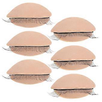 3 Pairs Mannequin Head Replacement Eyelash Eyelids Removable Eyelid for Eyelash Practice