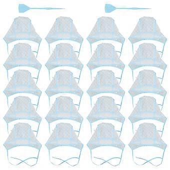 22pcs Hair Highlight Kit Disposable Dyeing Coloring Supplies (Bleu)