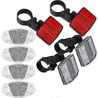 8 stuks fiets reflectoren voor en achter, fiets wiel spaak reflectoren beugel, fiets reflectoren, fiets accessoires voor mountainbike wielen