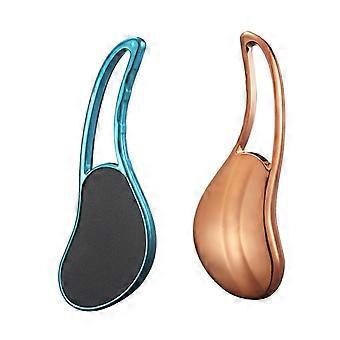 2pcs Foot File and Callus Remover Set for Dead Skin, Ergonomic Handle, Smooth Soft Feet