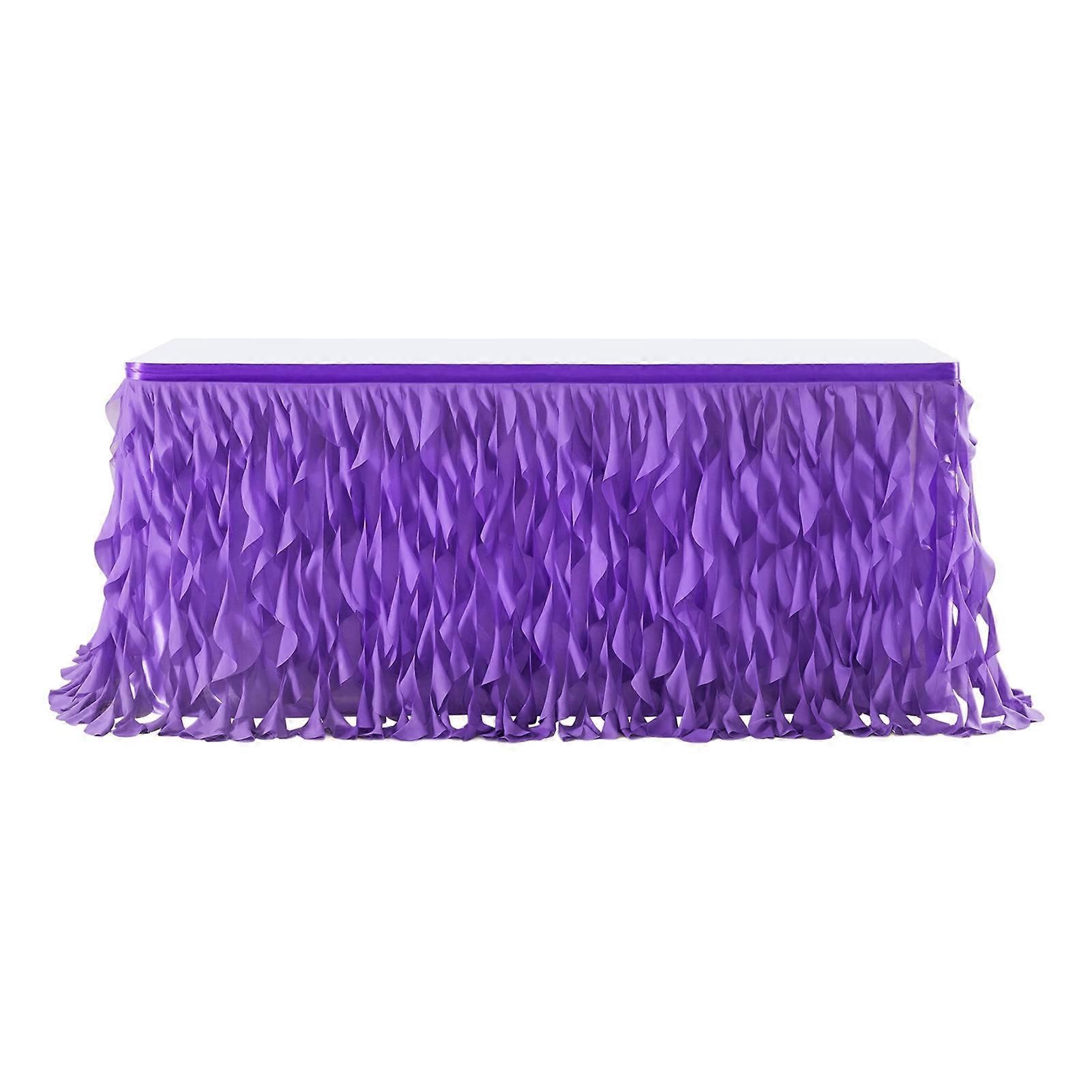 6ft Ruffled Tablecloth for Candy Cake and Event Tables