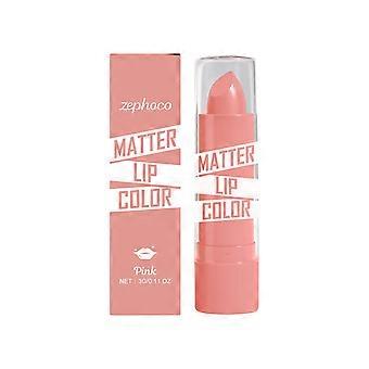 Zephoco Pink Moisturizing And Nourishing Lipstick, With A Natural Nude Pink Matte Velvet Finish And A High-End Texture