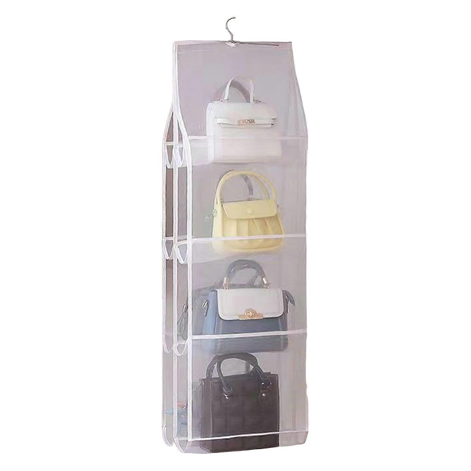 Transparent Multi-Layer Closet Handbag Organizer for Wardrobe