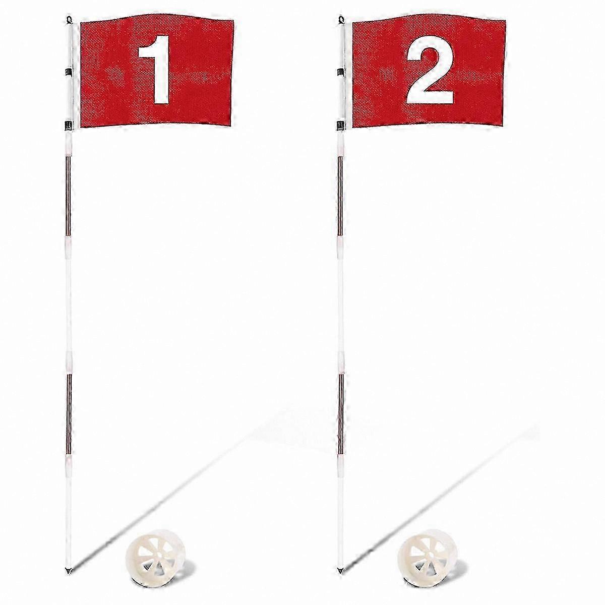 Practice Golf Flagstick and Putting Flag for Backyard Green Training Accessory