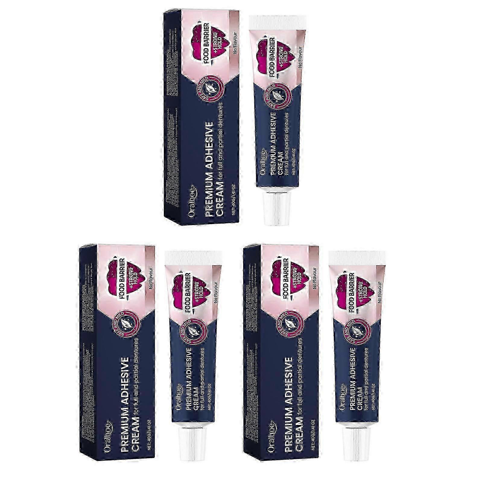 Secure Waterproof Denture Adhesive,extra Hold For Upper,lower Or Partials