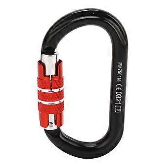 Climbing Carabiner Durable Aluminium Screw Carabiner Light Weight Heavy Duty O Shape Carabiner for Mountaineering Rock Climbing YMHC
