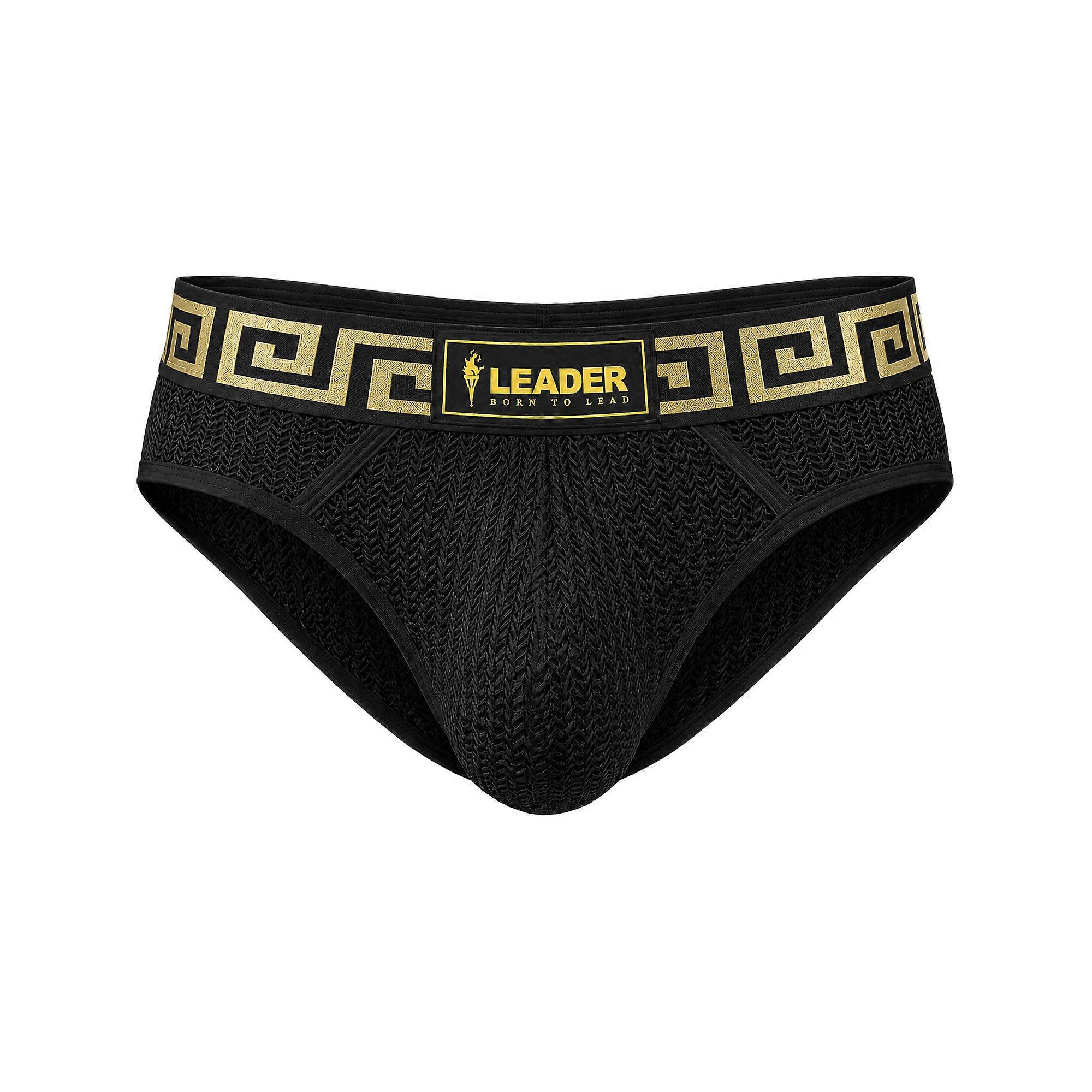 LEADER Invictus Mesh Brief Black-Gold | Men's Underwear | Men's Briefs
