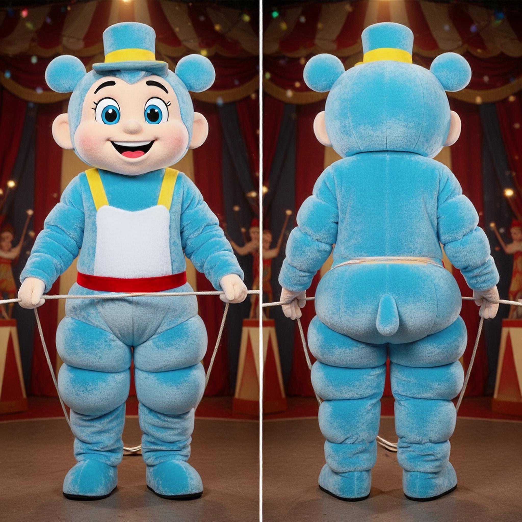 MASTICOT Sky Blue Balanced Tightrope Walker Mascot