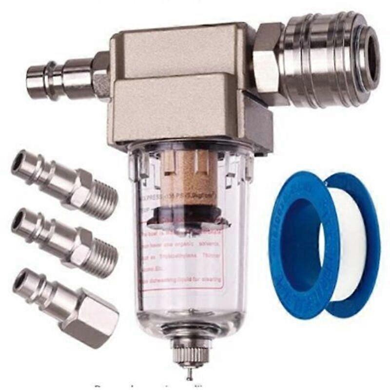Compressed air filter, water separator, oil separator, quick coupling included
