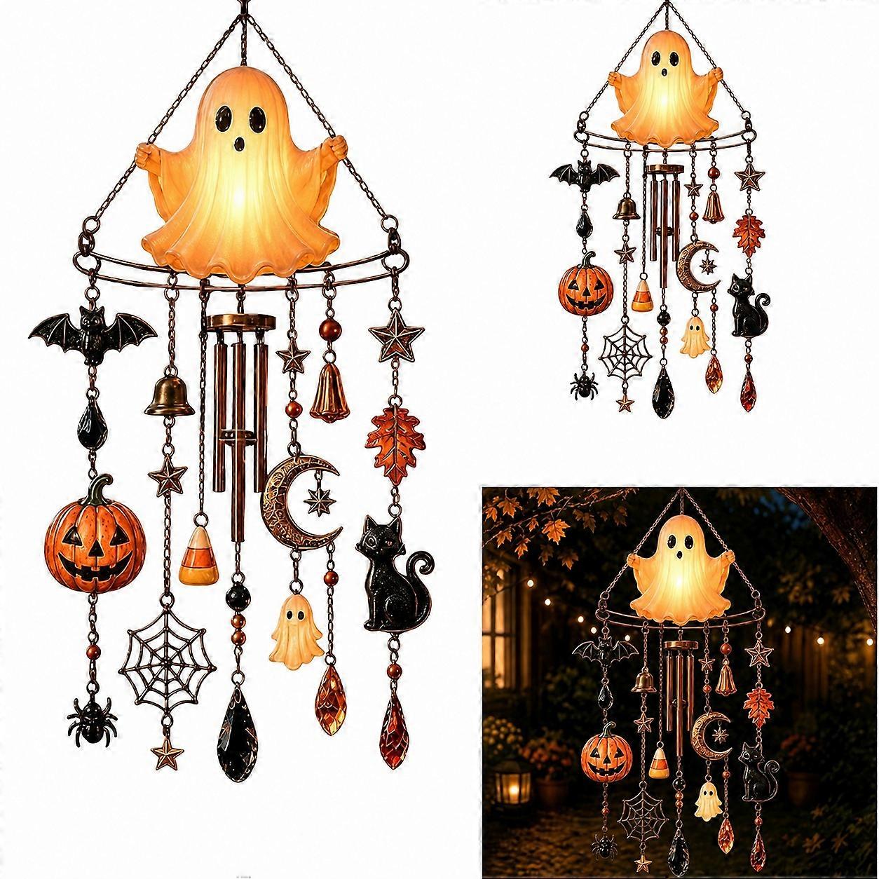 Halloween Ghost Wind Chime Hanging Decoration
