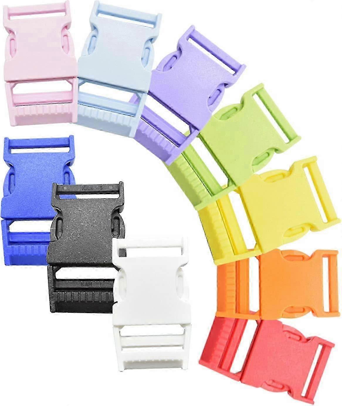 Mini Security Buckles with 25mm Plastic Fasteners compatible with Backpack Straps 30 Pack