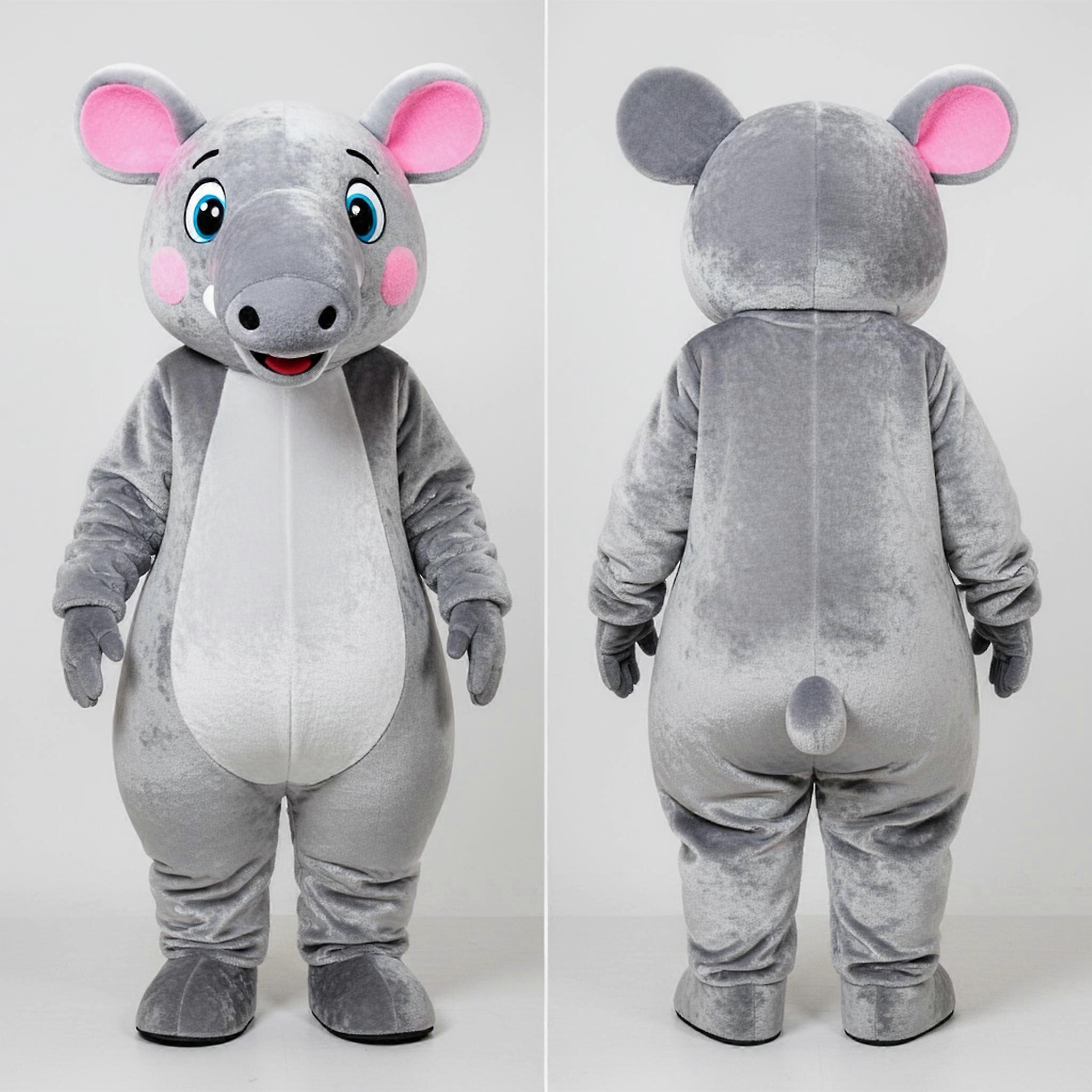 MASTICOT Silver Cuddly Tapir Mascot