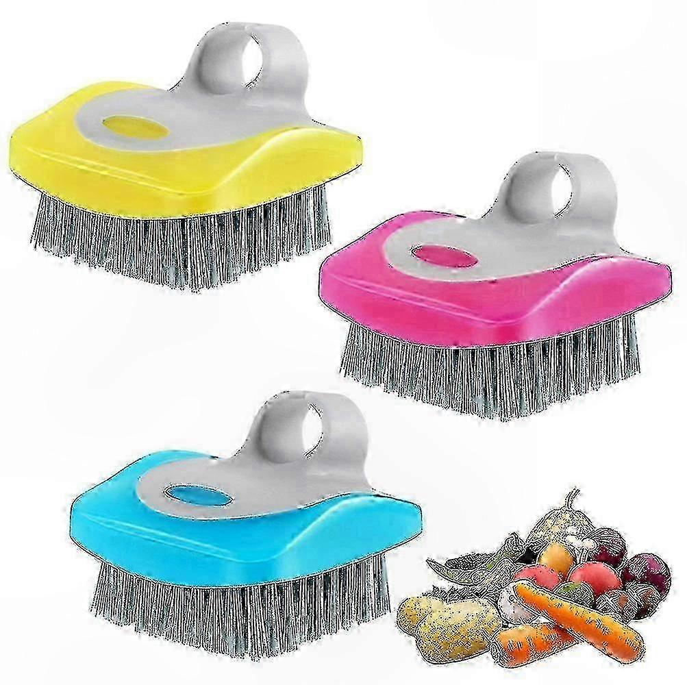 3-Pack Vegetable Scrubber Brushes compatible with Potatoes and Root Vegetables Cleaning Tool Set
