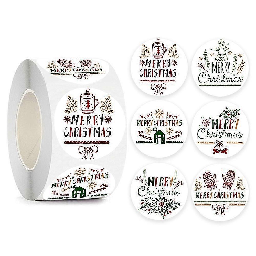 Premium Merry Christmas Round Stickers