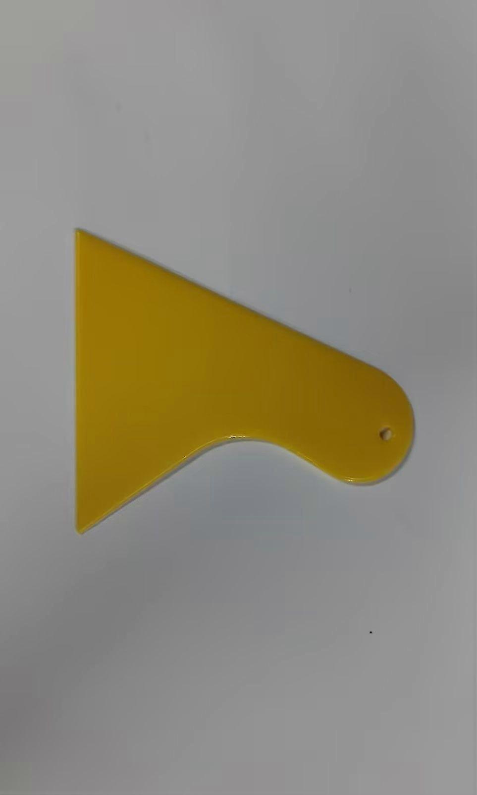 Yellow Triangle Squeegee Rubber Scraper for Windows & Tile
