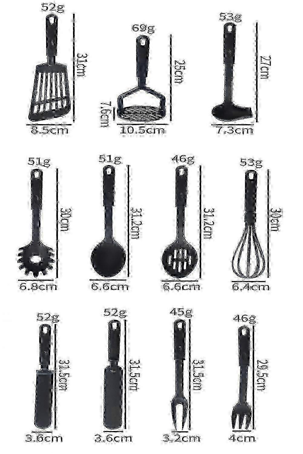Basic Nylon Meat Fork, 12", Black Edition 0621