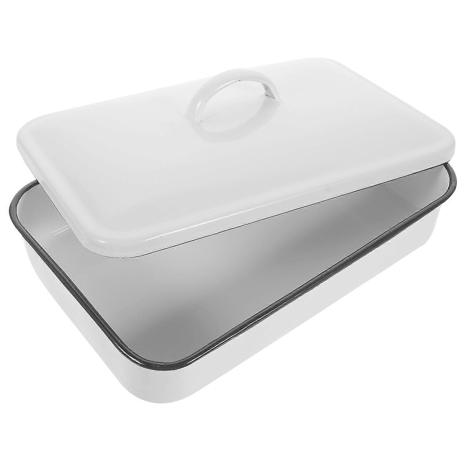 Non-Stick Enamel Bake Pan for Roasting Multi-Functional