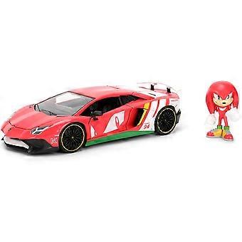Jada - Knuckles Lamborghini Aventador w/Knuckles Die-Cast 1:24 Toy