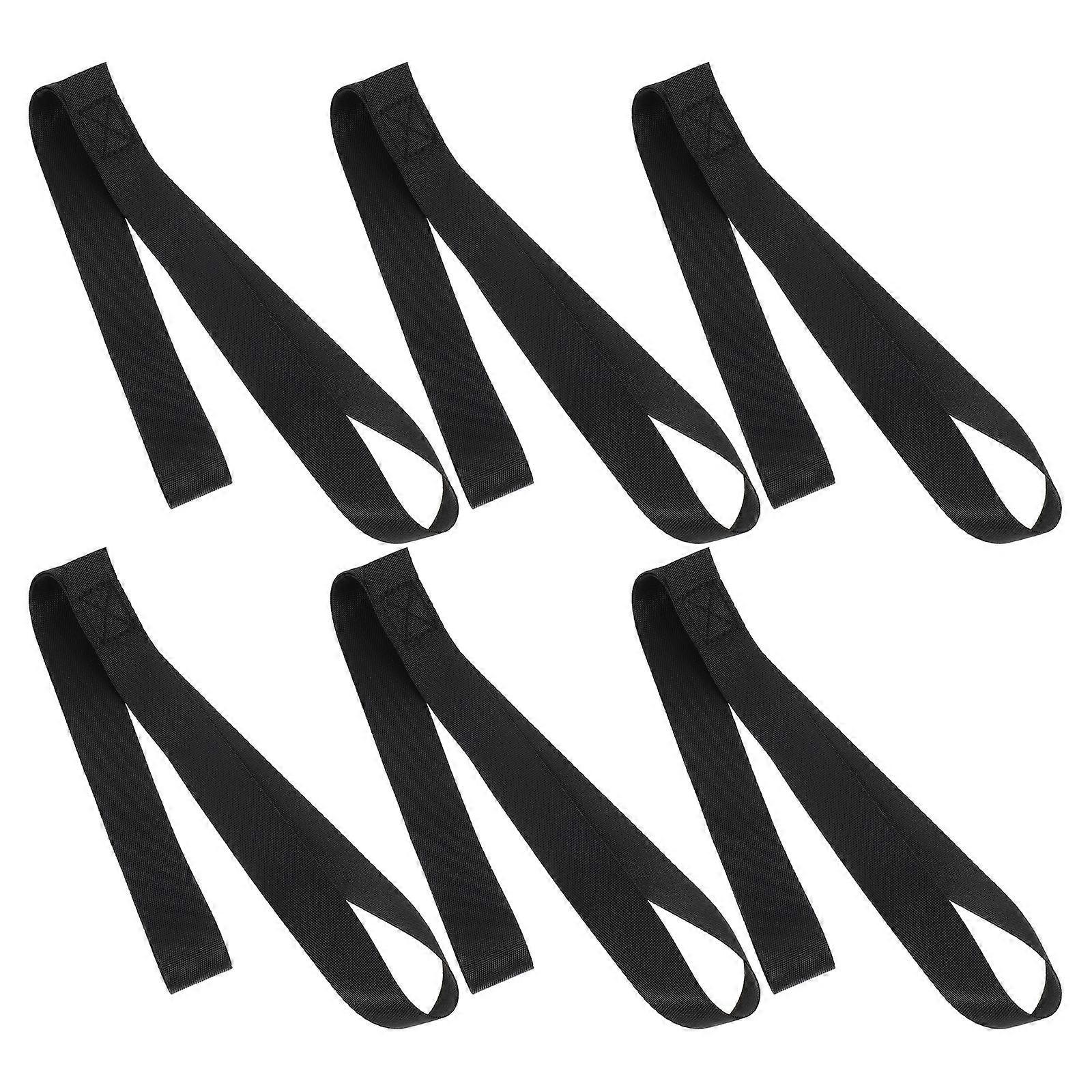 Soft Loop Tie Down Straps for Secure Trailering 18Pcs Black Loops