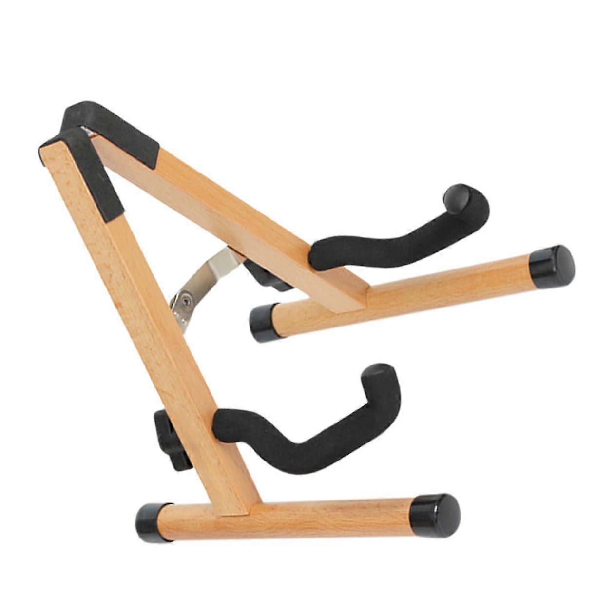 Compact Adjustable Wooden Mandolin Stand