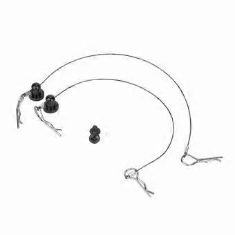 Anti-Lost Body Shell Wire Clip Pin mit Schraubenhalter für Traxxas 1/10 RC Car (Schwarz)